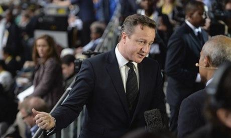 david cameron: mandela service offers world leaders chance for