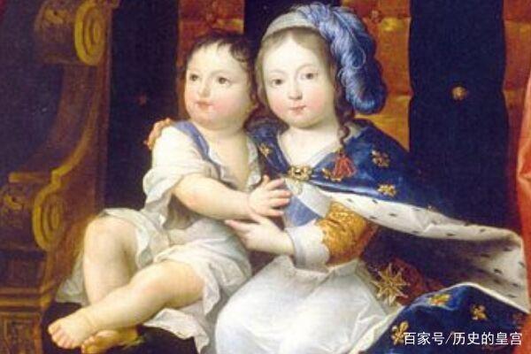 年幼的路易十四与弟弟菲利普一世
