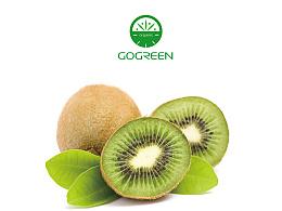 水果(猕猴桃)品牌logo设计—gogreen