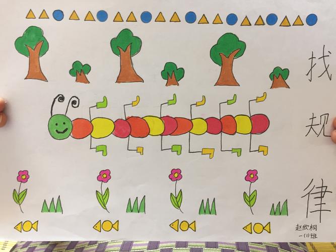 数形结合,彰显数学规律之美——延职附小一年级一班"找规律"手抄报