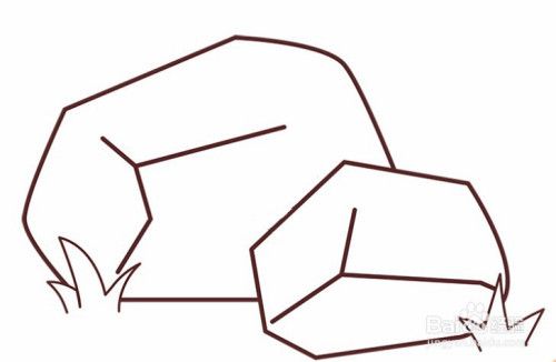 石头简笔画教程