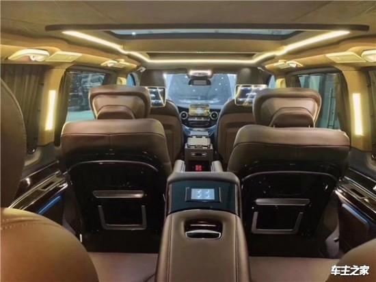 昆明奔驰v级改装棕色内饰商务车
