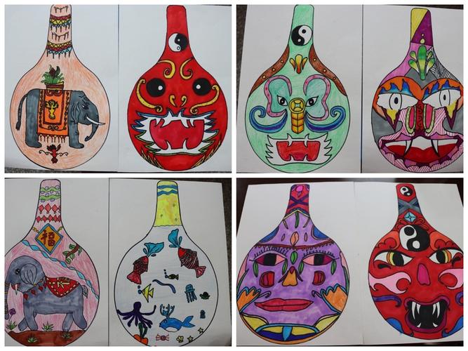 市实小洋北分校举行"我为创文添光彩"马勺绘画比赛活动