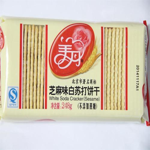 美丹芝麻味白苏打饼干248g