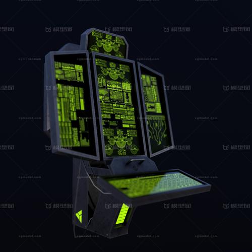 pbr-科幻控制台计算机_yudon作品_电子电器电脑设备