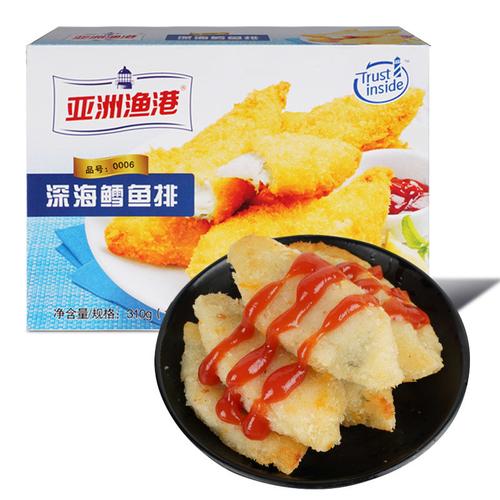 深海鳕鱼排半成品冷冻油炸小吃海鲜水产宝宝辅食速冻食品310g2盒自
