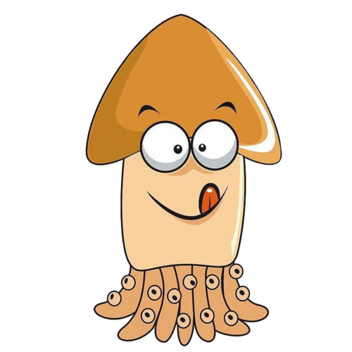 头顶章鱼的卡通头像