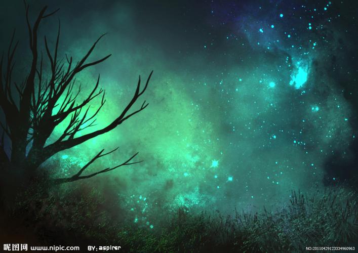 梦幻树林设计图__背景底纹_底纹边框_设计图库_昵图网