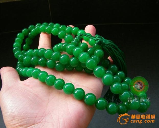 开光天然冰种满绿a货马来玉佛珠手链108颗念珠子玉髓手串礼物