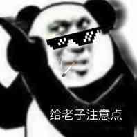 给老子注意点 熊猫头表情包
