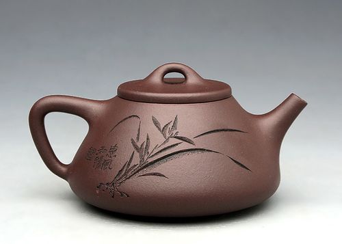 高档作品【紫泥石瓢(刻绘)】|名家刘一飞作品_作品库