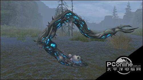 在沼泽间行走时,还要小心危险的触手怪,一不小心可是会被拖入泥浆里