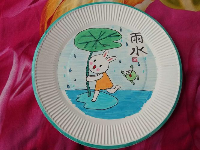 简笔画二十四节气,在纸盘上画,别具一格