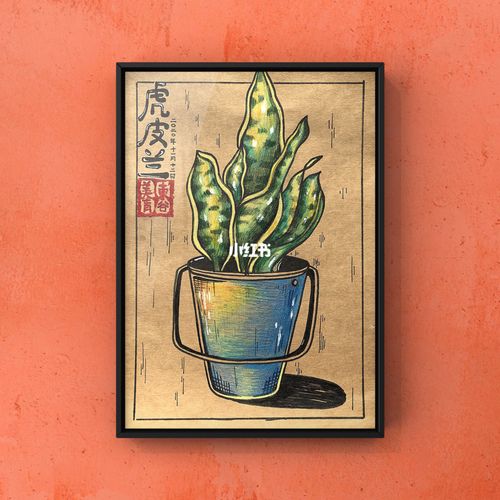 创意儿童画:彩铅虎皮兰_彩铅_文化_绘画