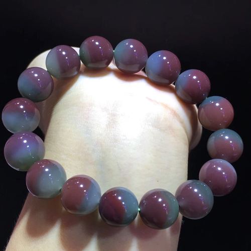 天然紫绿玛瑙聚宝盆手链男女款招财旺财手串辟邪转运