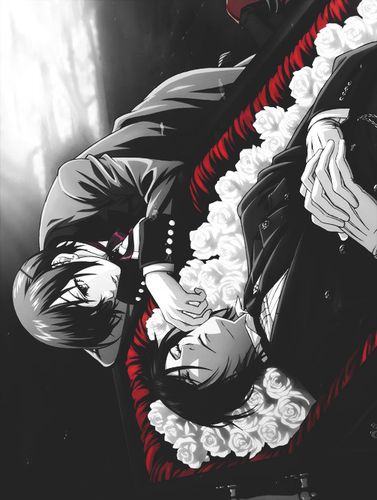 夏尔看着躺在棺材里的塞巴斯