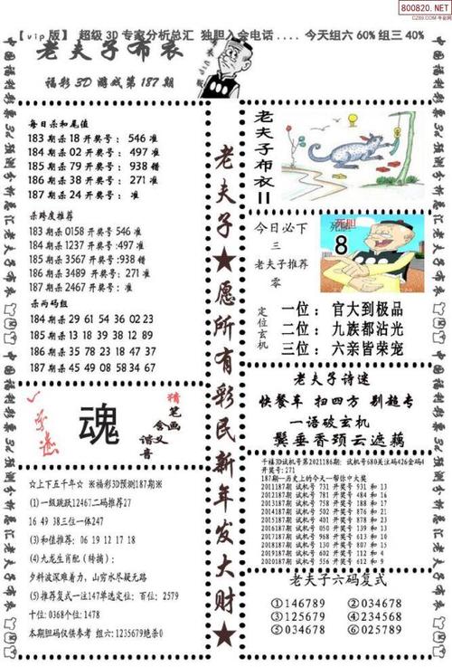 21187期布衣3d图谜版全图汇总(天齐整理)