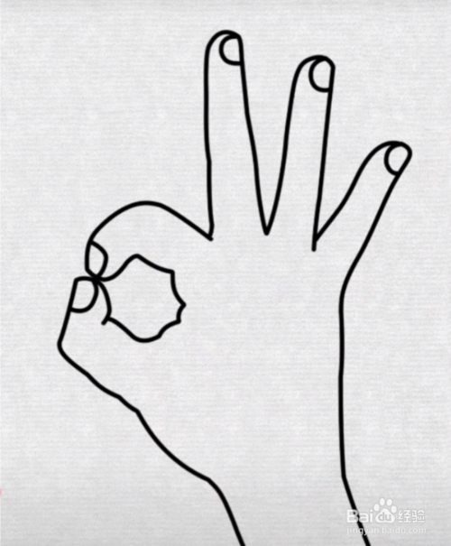怎么画ok手势