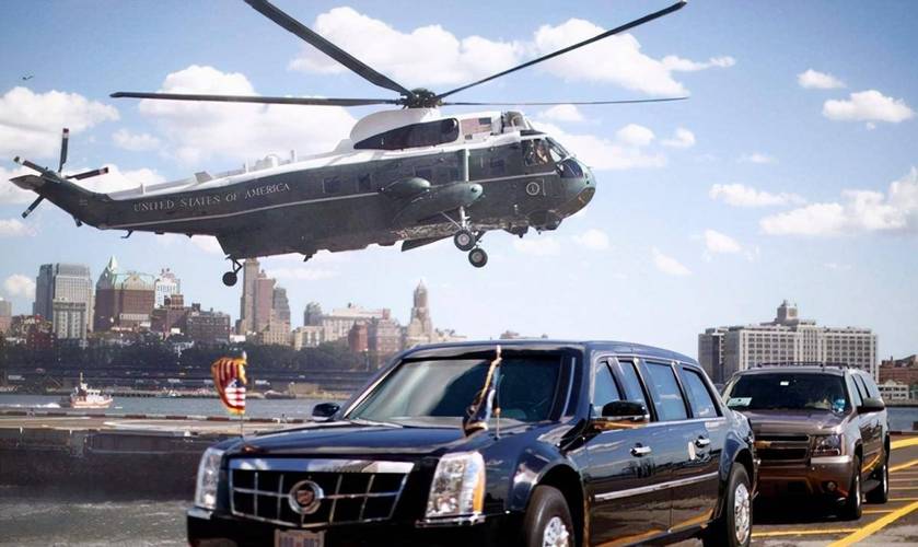 最后,"陆军一号"的全车都采用加厚的防弹玻璃,"扎实"的用料在保障总统