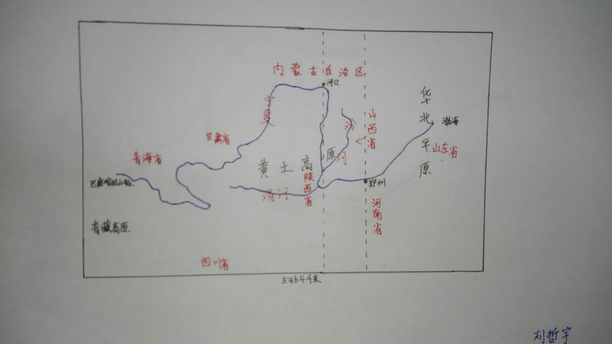 初1603班手绘"黄河水系"图优秀作品展