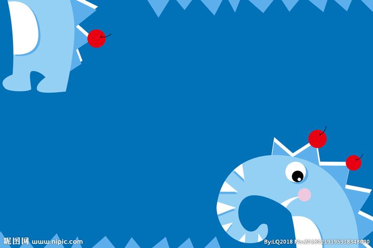 蓝色卡通ppt背景图片设计图__其他_动漫动画_设计图库