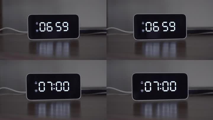 4k早晨7点闹钟闹铃-床头闹钟