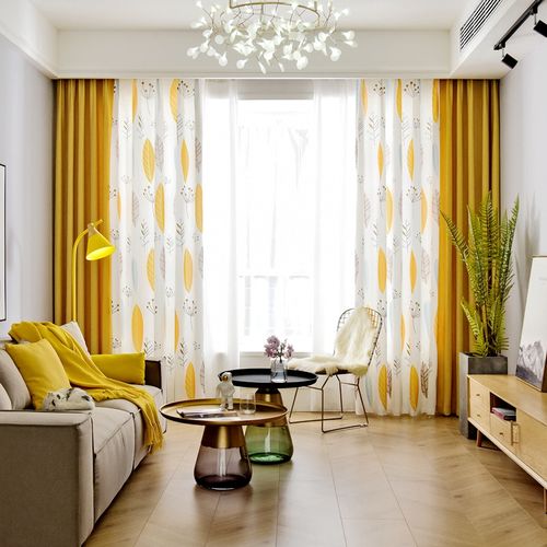 麋鹿蓝色圣诞遮光窗帘北欧简约卧室客厅轻奢飘窗拼色遮阳布纱2020新款