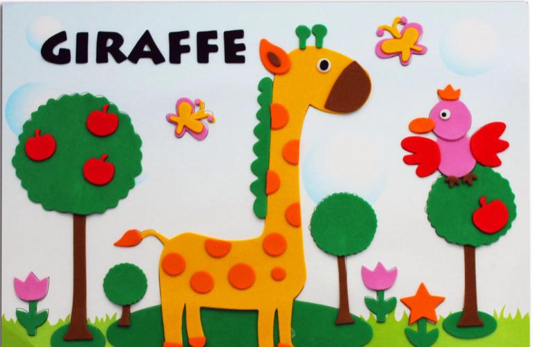 diy手工制作幼产品会因为批次的不同可能与本图片不一儿童手工贴纸画
