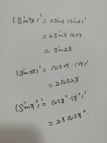 sinx求导,sin2x求导,sinx求导