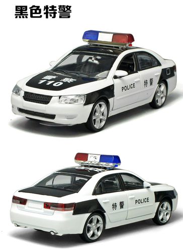 公安声光版合金回力汽车模型玩具 110 警车 越野车 铁