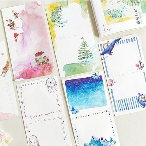 靠近我温暖你 手帐拼贴素材本便签本 森系复古盐系 水彩之诗