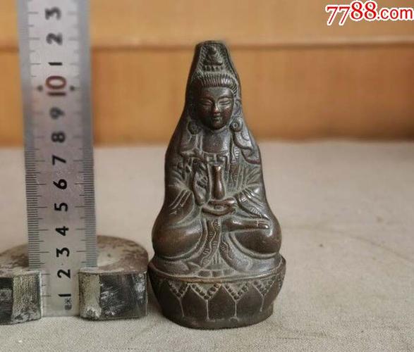 民国老包浆铜观音