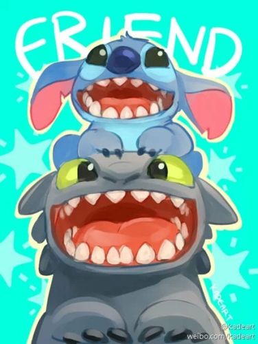 无牙仔和史迪奇