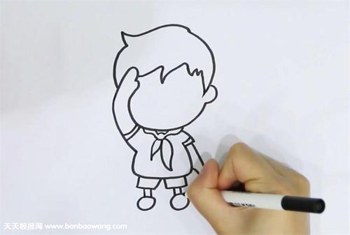 向红领巾敬礼的手抄报 红领巾手抄报