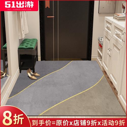 轻奢北欧可擦洗入户门pvc地垫进门地毯门口门厅玄关户外门垫脚垫