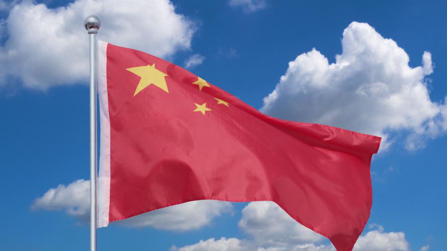 4k实拍五星红旗国旗迎风飘扬实拍素材