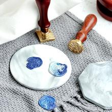 火漆脱模板唯美ins风大理石杯垫子 创意八角形脱模版火漆印章垫板