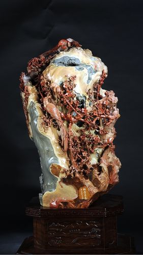 倪东方作品《傲骨寒香》 第十三届文博会金奖  东方国石馆藏