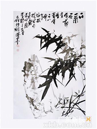 刘昌潮 一竹一兰一石,有节有香有骨