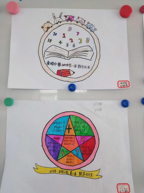 启明小学三年段数学文化周活动之"数学节徽章设计"优秀作品展