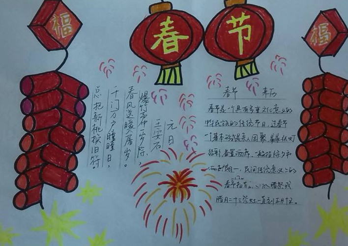 我们的春节手抄报图片