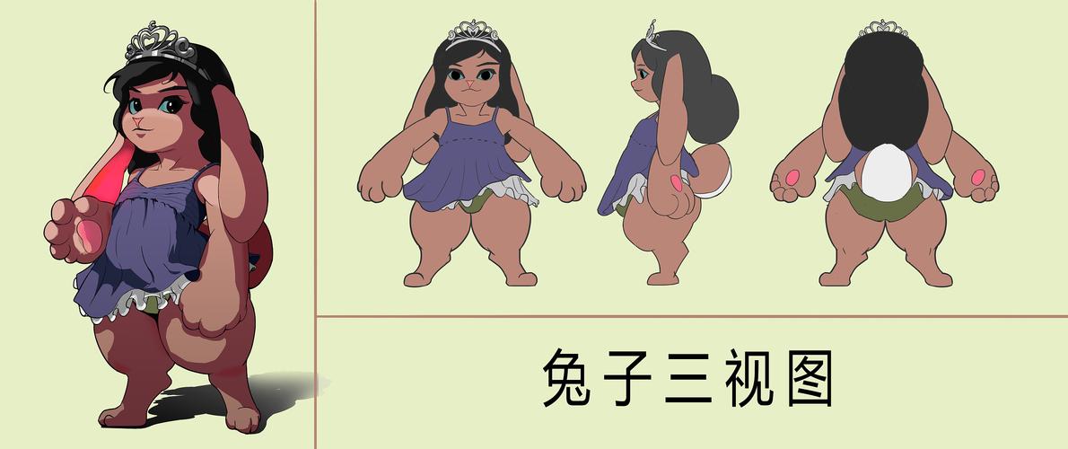 兔子三视图