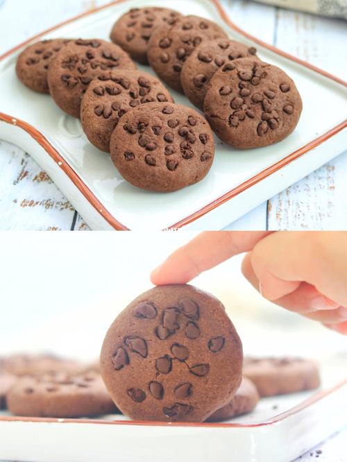 9215巨简单好吃7515酥到掉渣的巧克力曲奇饼