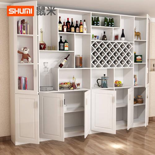 酒柜 现代简约实木玻璃酒柜吧台吧组合客厅酒店家具装饰柜展示柜 定制