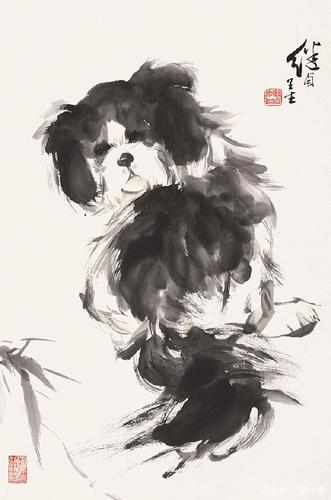 形神兼备栩栩如生.连环画大师刘继卣水墨动物画作品