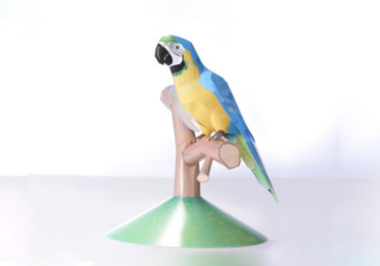 diy手工益智剪纸折纸玩具 仿真动物 亚马逊鹦鹉 3d立体拼装纸模型