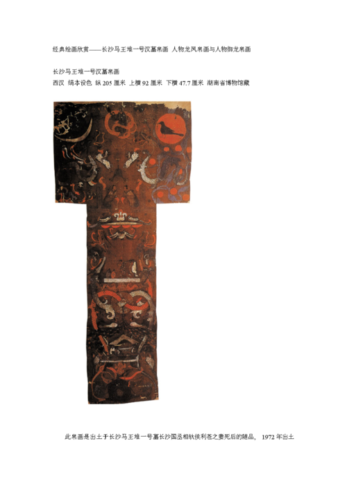 经典绘画欣赏——长沙马王堆一号汉墓帛画人物龙凤帛画和人.doc
