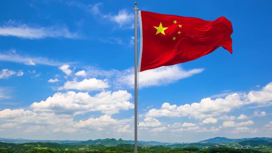 森林升国旗05_1920x1080_高清视频素材下载(编号:)