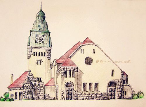 最美青岛·····手绘风景