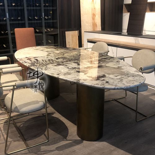 baxter家具意式餐桌意大利进口品牌高档金属大理石高端定制家具